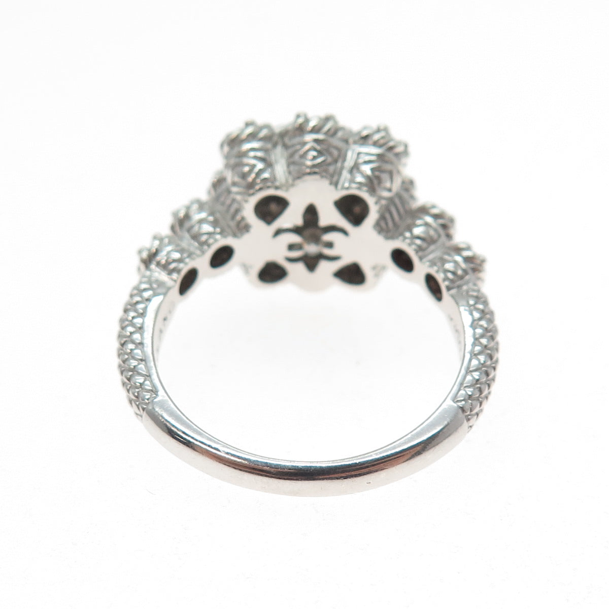 JUDITH RIPKA 925 Sterling Silver Round-Cut C Z Ring Size 11