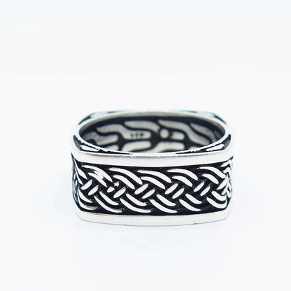 925 Sterling Silver Vintage Braided Band Ring Size 9.75