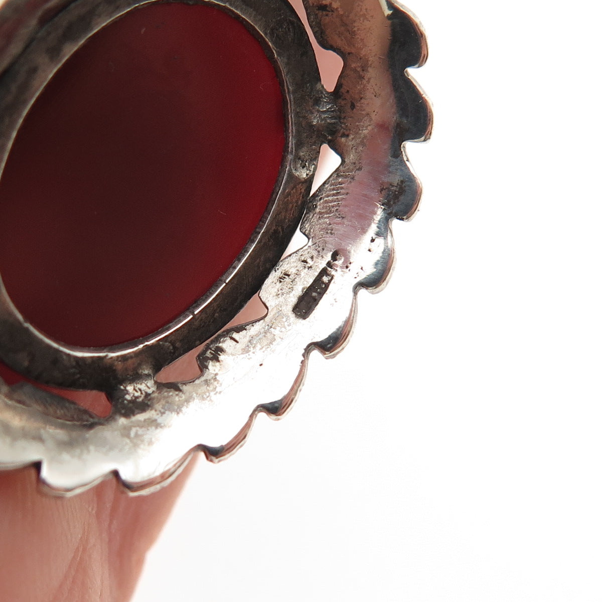 925 Sterling Antique Art Deco Germany Real Carnelian & Marcasite Necklace 16"