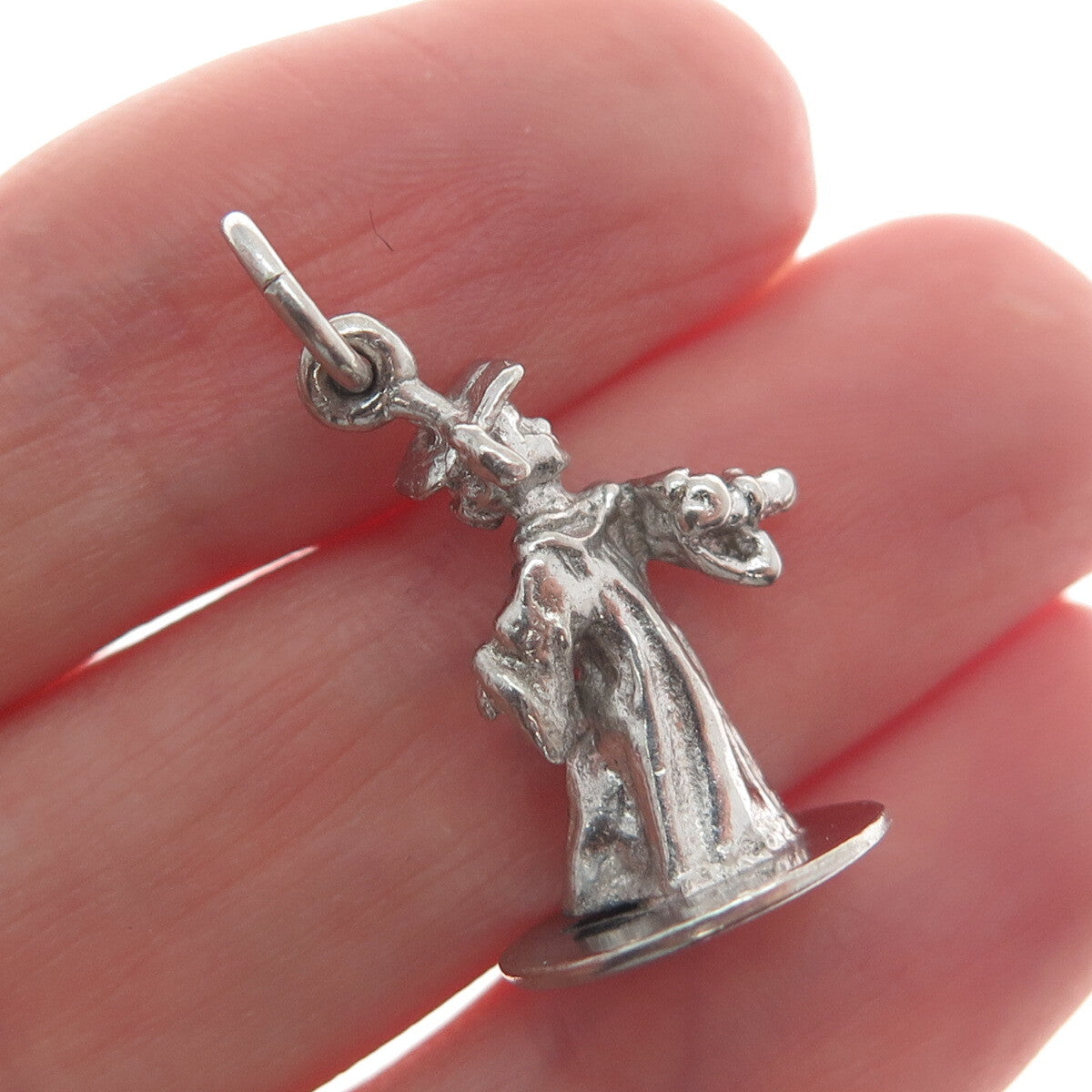 925 Sterling Silver Vintage Graduate Boy Minimalist 3D Charm Pendant