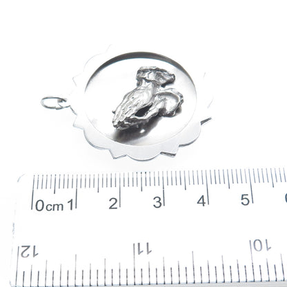925 Sterling Silver Vintage Hands In Prayer Religious Pendant