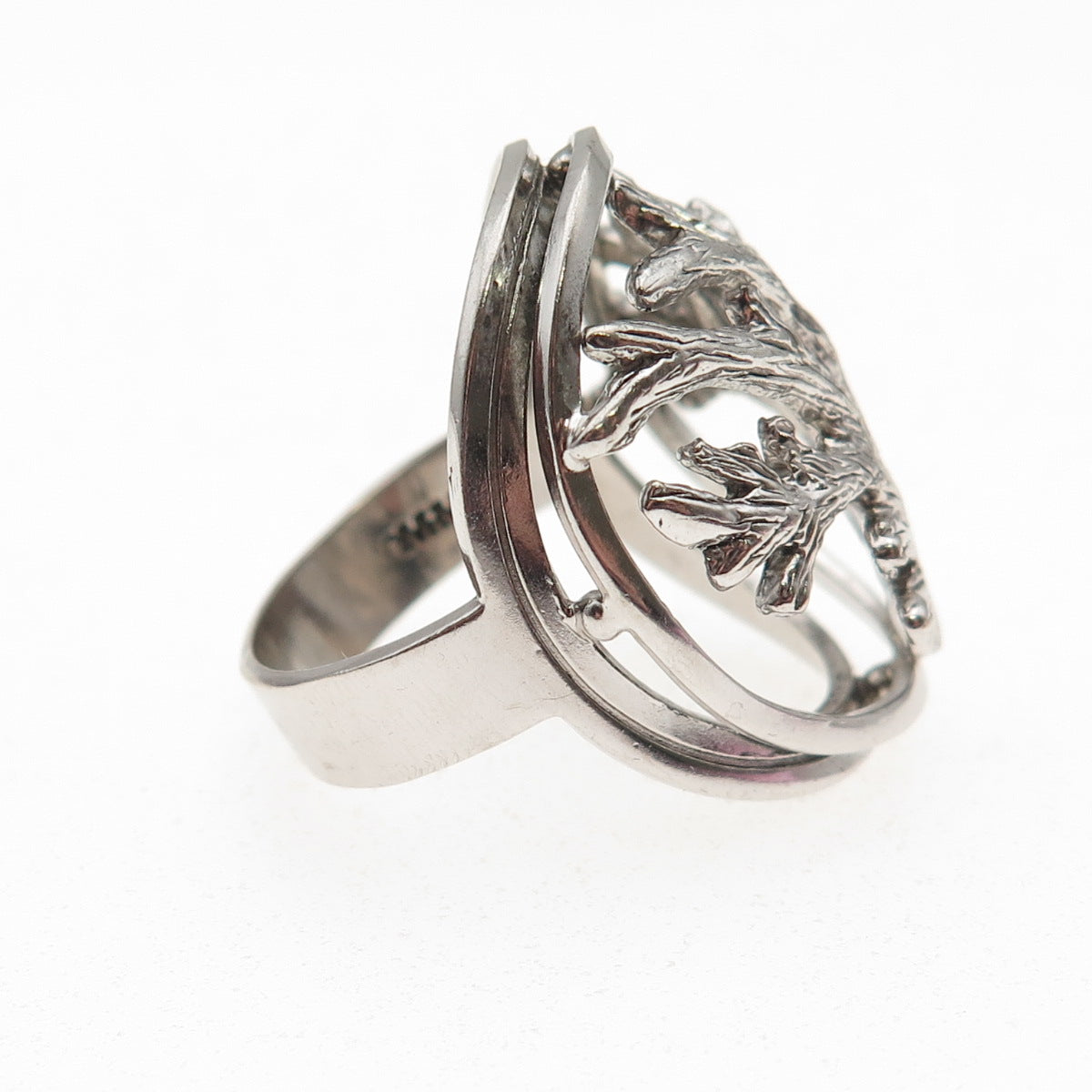 Tahara 925 Sterling Silver Vintage Tree of Life Oxidized Ring Size 6.25