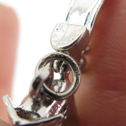 925 Sterling Silver Antique Art Deco "Old Woman in a Shoe" Movable Charm Pendant
