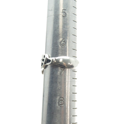 925 Sterling Silver Vintage Cross Modernist Ring Size 7