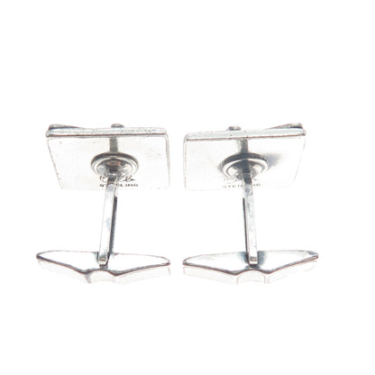 ORB Otto R Bade 925 Sterling Silver Vintage Chinese Character Oxidized Cufflinks