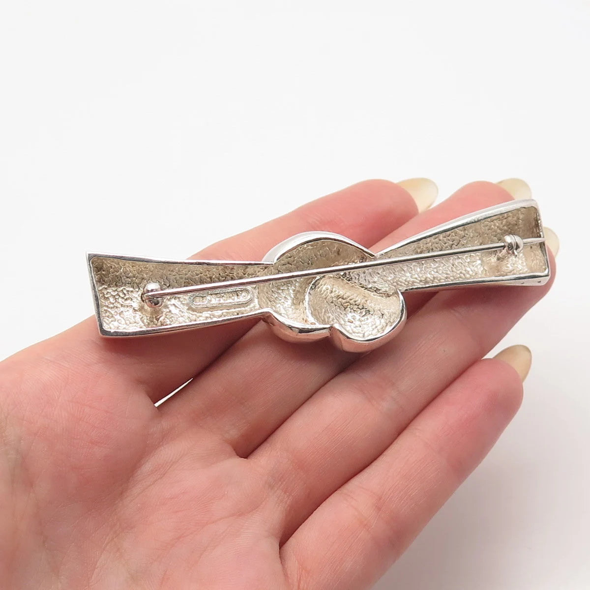 925 Sterling Silver Vintage Krypell Knot Pin Brooch