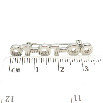MARK WASSERMAN SAMARA 925 Sterling Silver Vintage "01-01-00" Pin Brooch