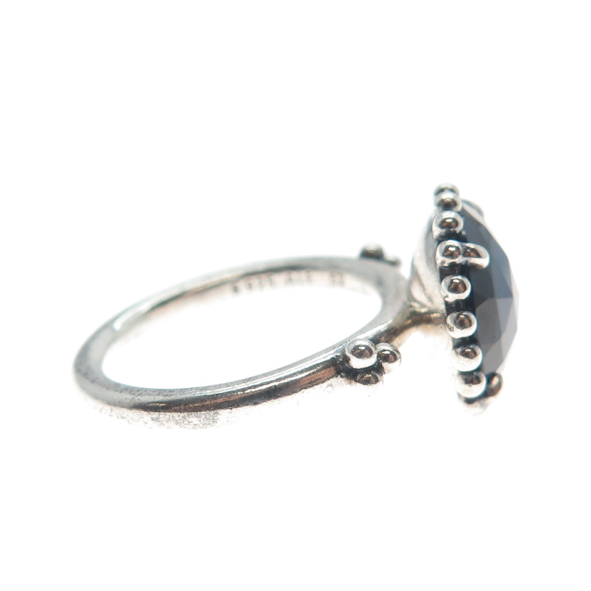 PANDORA 925 Sterling Silver Blue Crystal Midnight Star Ring Size 6