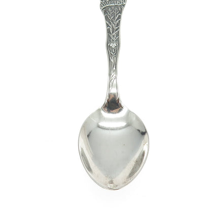 J.T. INMAN 925 Sterling Silver Antique Louisiana States & Cities Tea Spoon