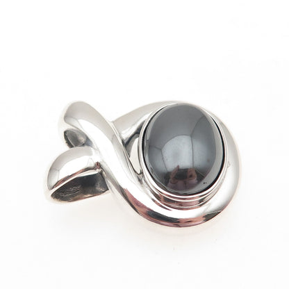 ESPO SIG Joseph Esposito 925 Sterling Silver Vintage Real Hematite Slide Pendant