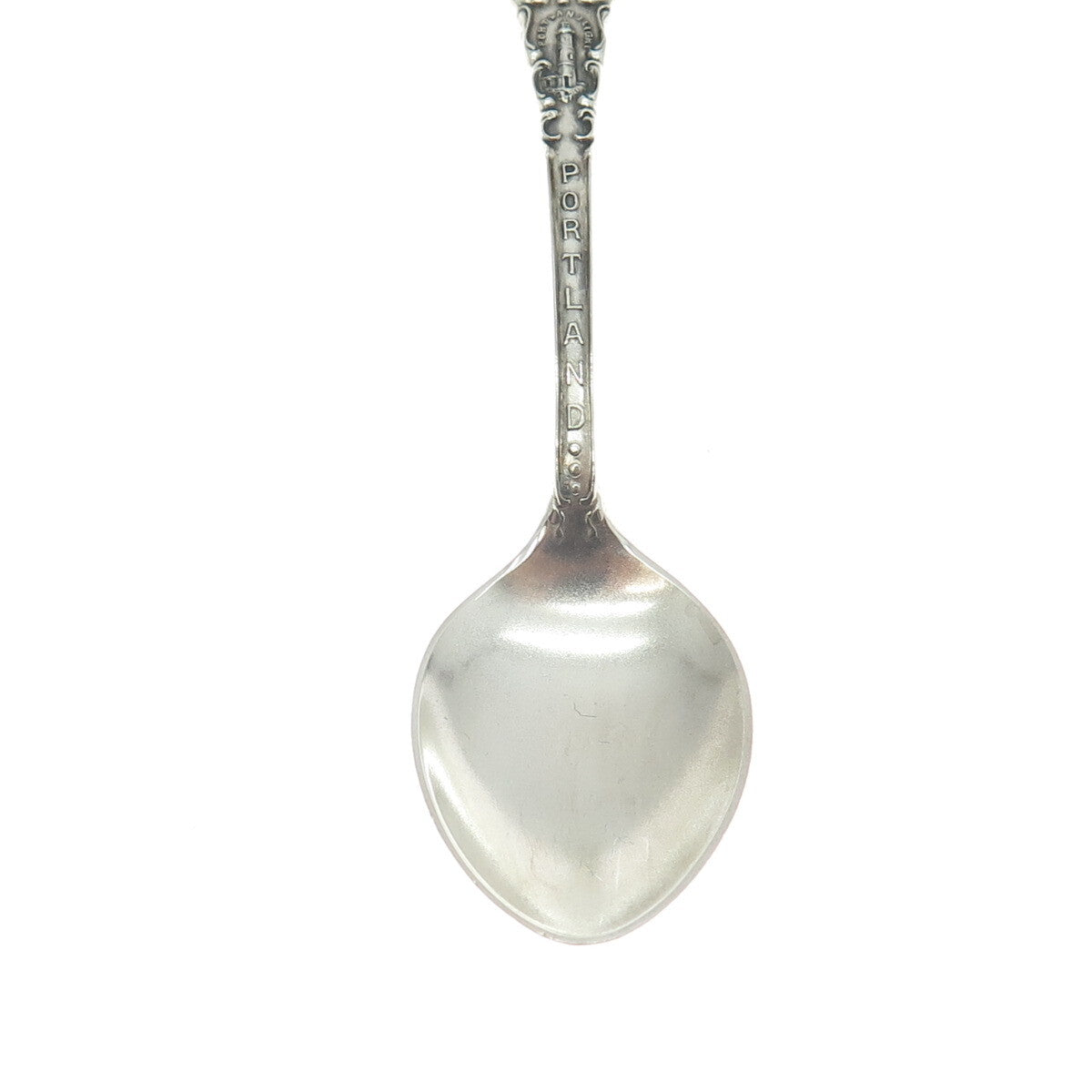 SHEPARD MFG 925 Sterling Silver Antique Portland States & Cities Coffee Spoon