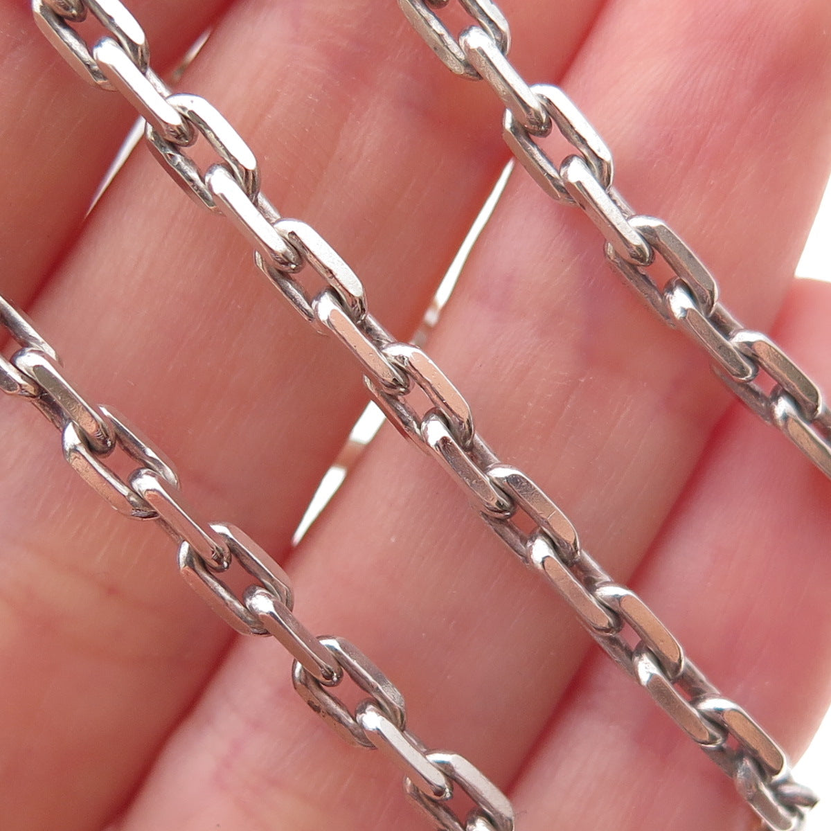 925 Sterling Silver Vintage Germany Cable Chain Necklace 16"