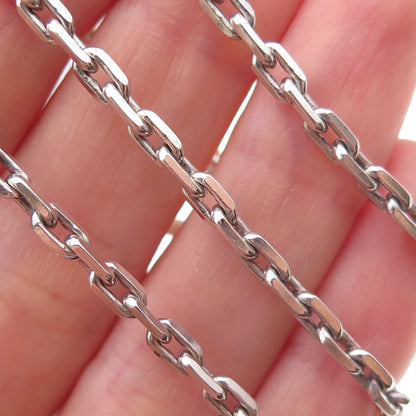 925 Sterling Silver Vintage Germany Cable Chain Necklace 16"