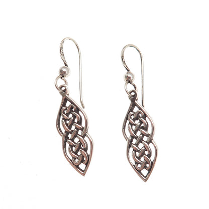 PSCL Peter Stone 925 Sterling Silver Vintage Celtic Love Knot Dangle Earrings