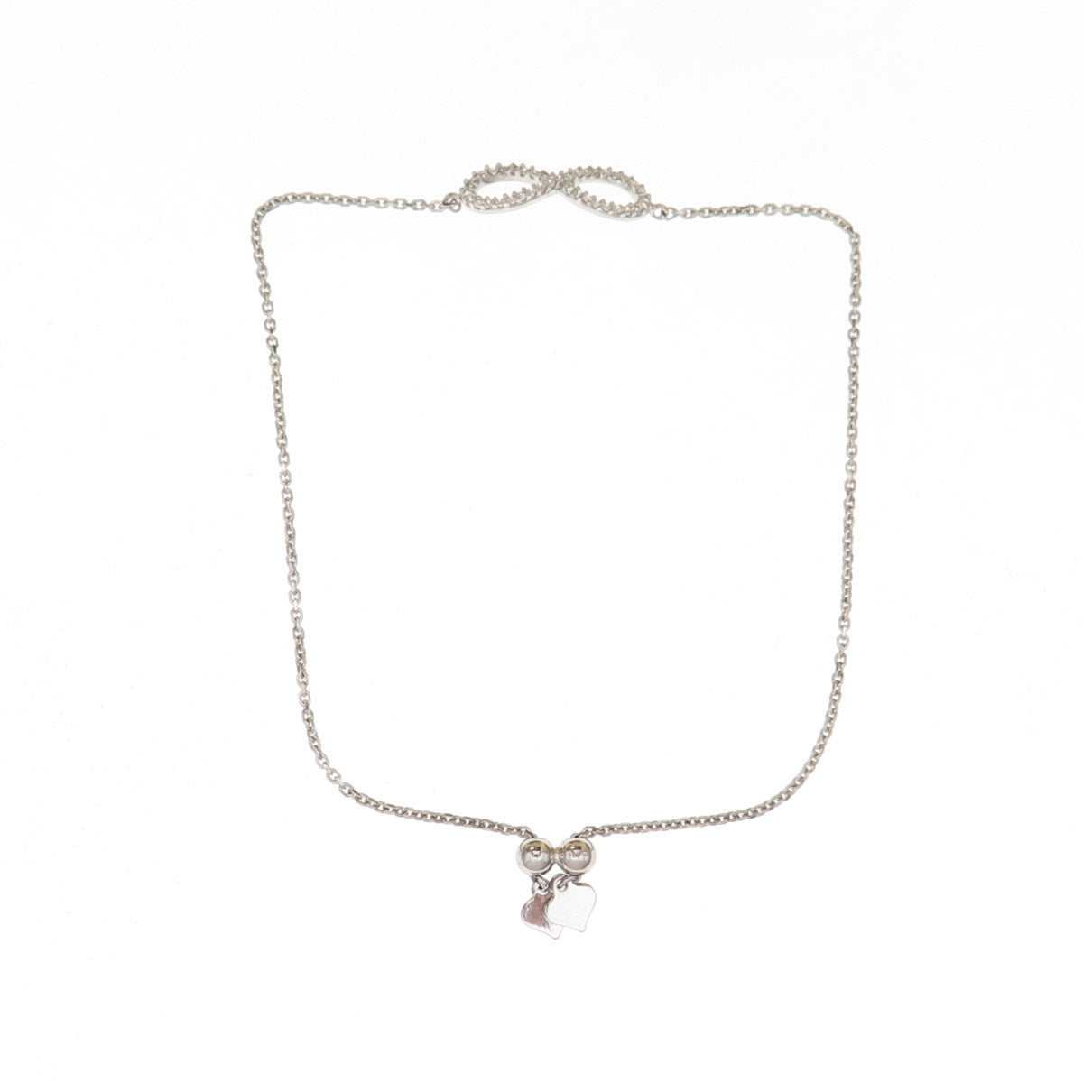 925 Sterling Silver Round-Cut C Z Infinity Adjustable Anklet / Bracelet 6-9.25"
