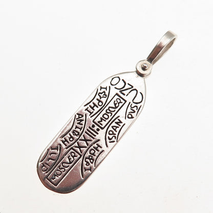 925 Sterling Silver Vintage Peruvian Cuzco Charm Pendant