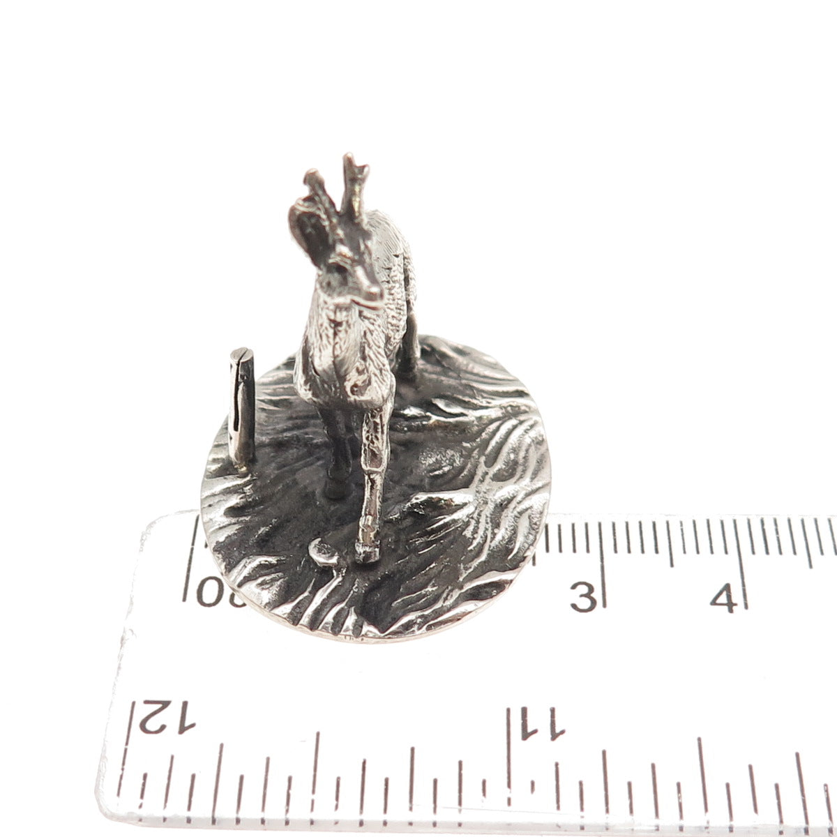 Francesco Caputo 800 Silver Vintage Italy Deer Place Card Holder