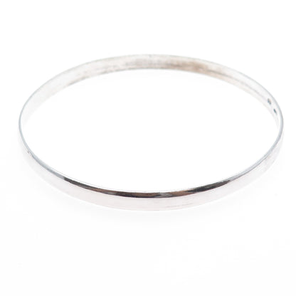 925 Sterling Silver Vintage Mexico Bangle Bracelet 9.25"