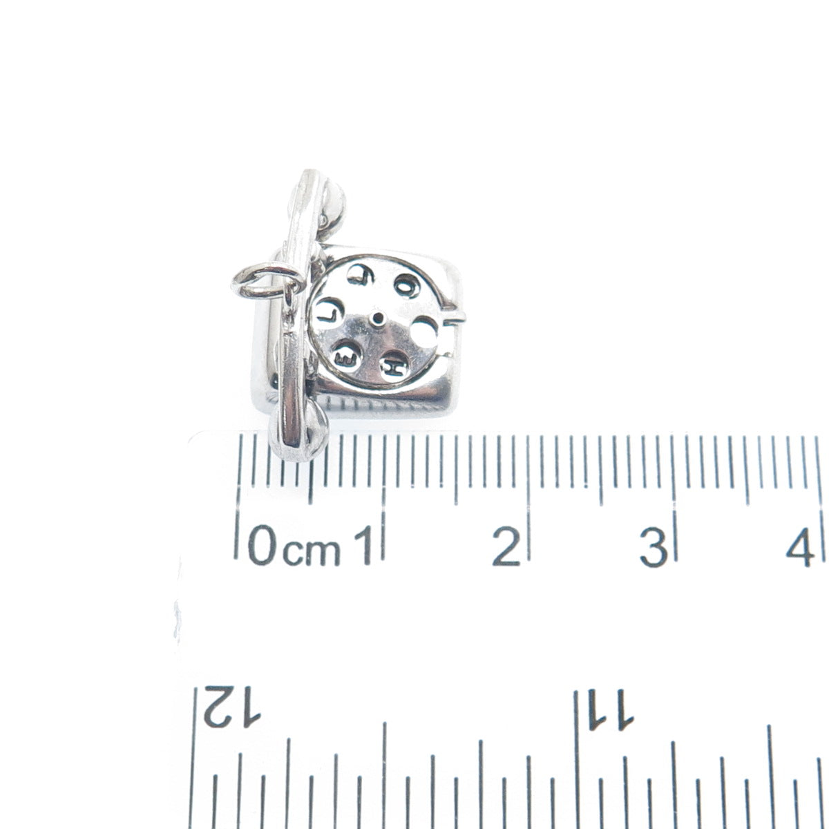 925 Sterling Silver Antique Hello Rotary Dial Retro Phone Minimalist 3D Pendant