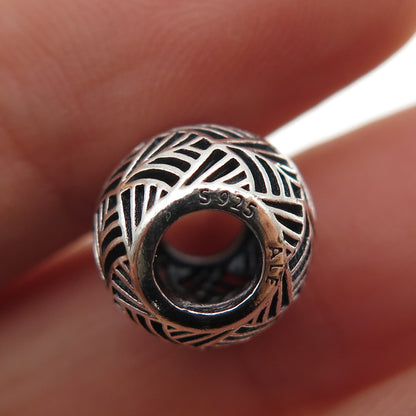 PANDORA 925 Sterling Silver Tropicana Palm Leaf Slide Bead Charm