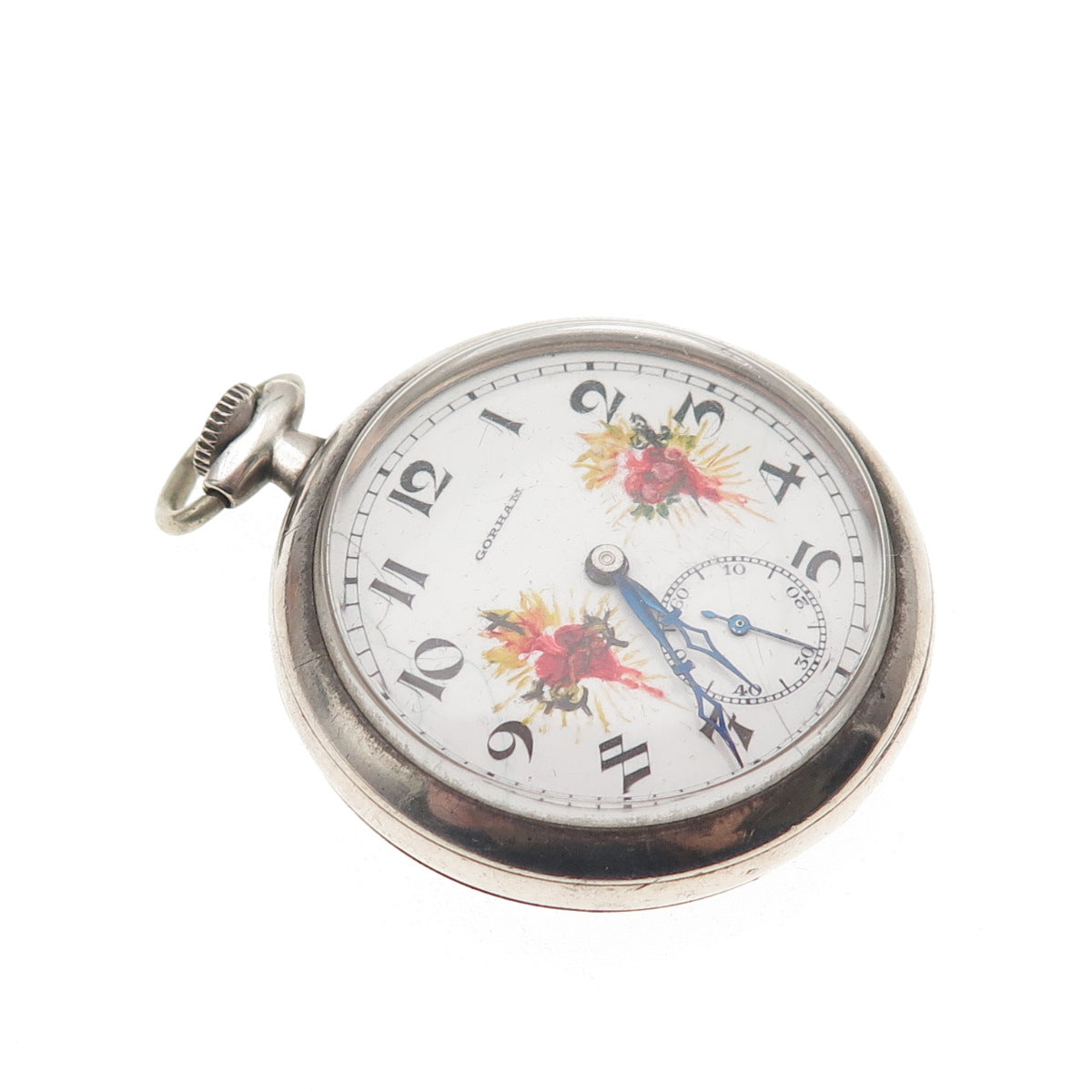 Gorham Longines 925 Sterling Antique Swiss 15 Jewels 13.33 Caliber Pocket Watch