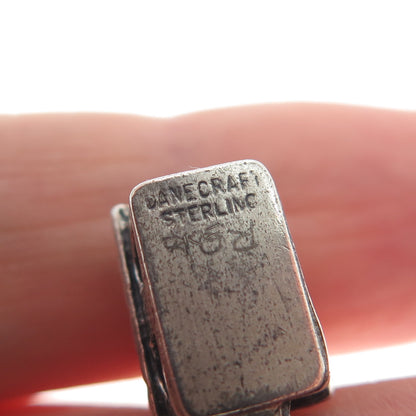 DANECRAFT 925 Sterling Silver Antique Art Deco Old Church Minimalist 3D Pendant