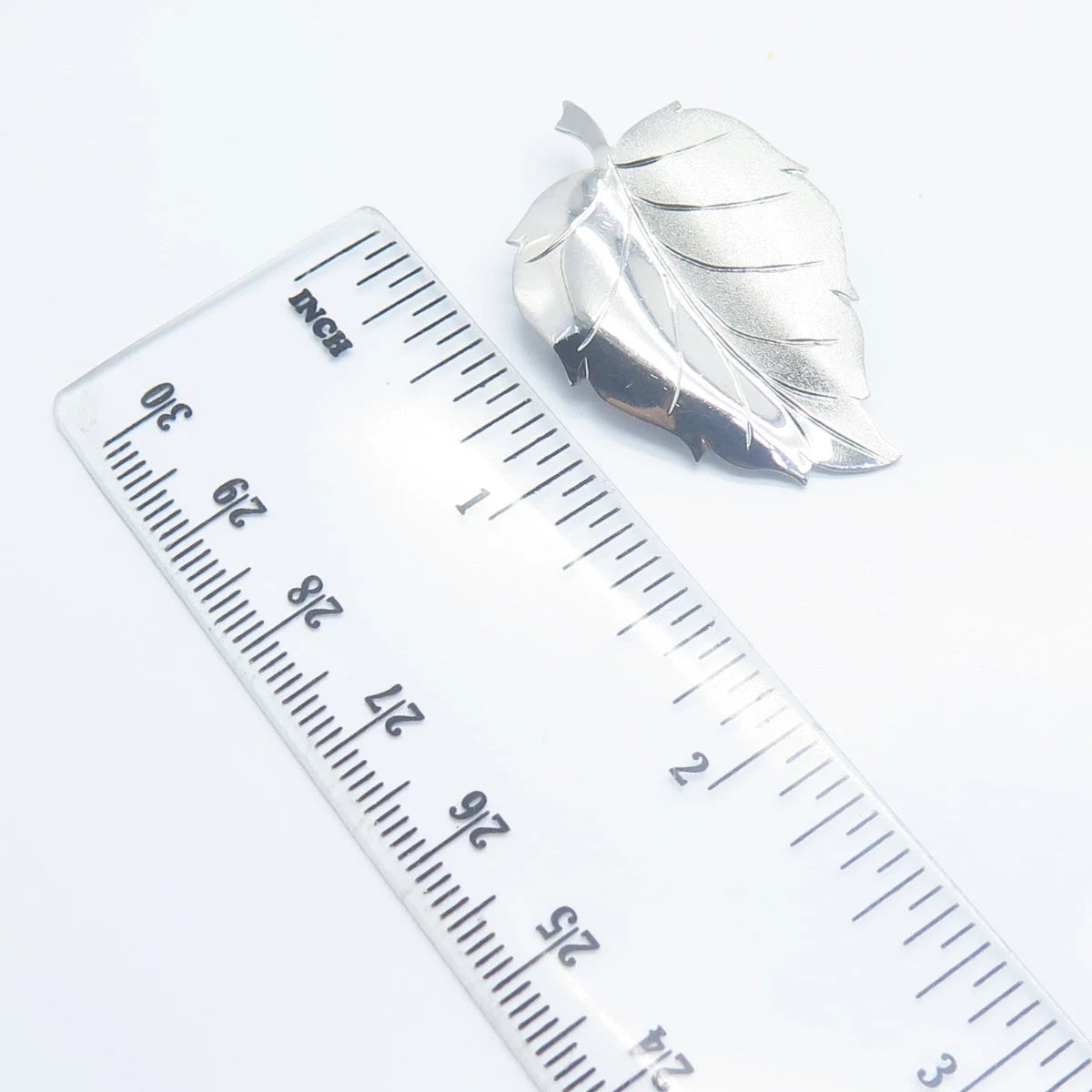925 Sterling Silver Vintage Birmingham Ward Brothers Leaf Pin Brooch