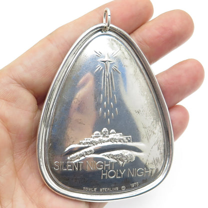 TOWLE Sterling Silver Vintage 1978 Silent Night Holy Night Christmas Ornament
