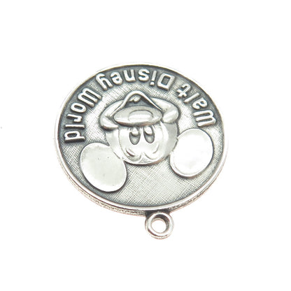 WALT DISNEY 925 Sterling Silver Vintage Mickey Mouse Charm Pendant