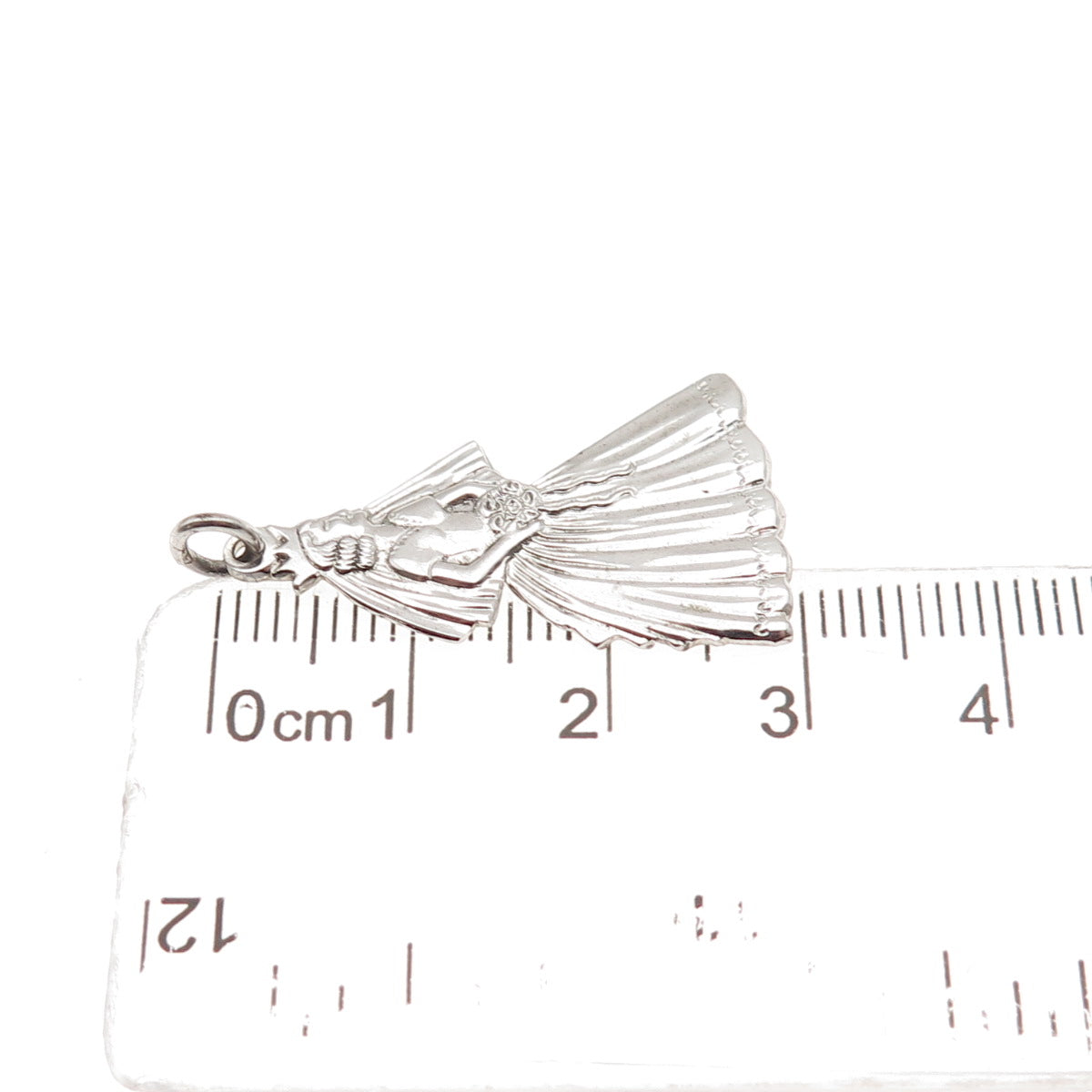 925 Sterling Silver Vintage Bride Charm Pendant