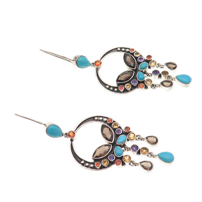 Nicky Butler 925 Sterling Vintage Real Multi-Gem Limited Edition 19/500 Earrings