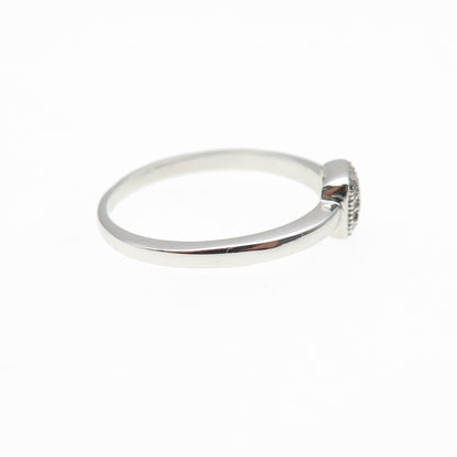 925 Sterling Silver Round-Cut C Z Engagement Ring Size 7.25