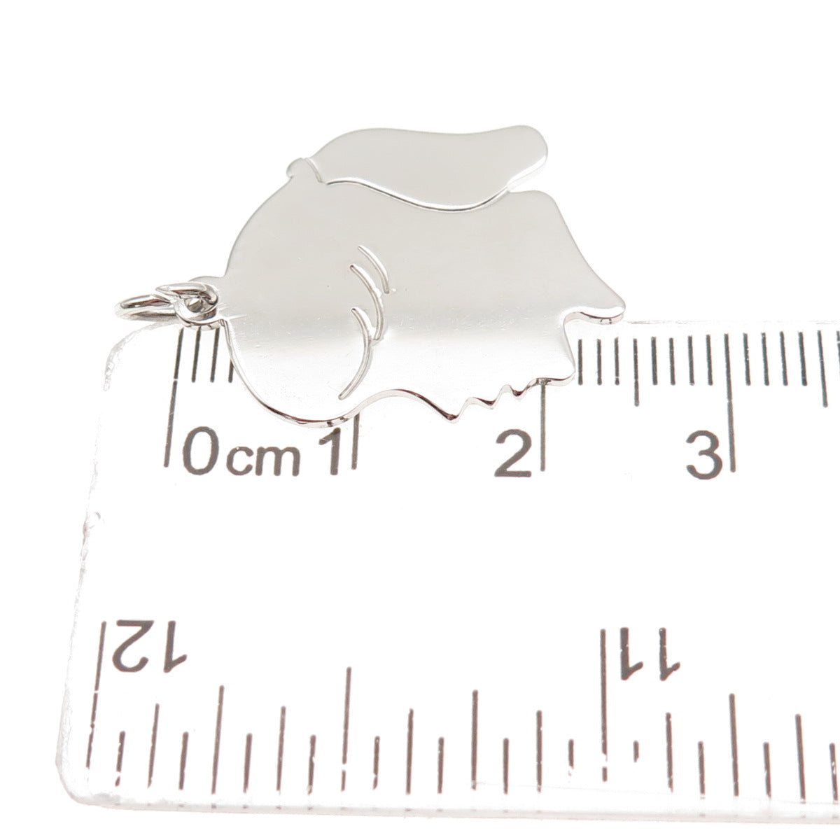 CACO 925 Sterling Silver Vintage Girl's Profile Tag Charm Pendant