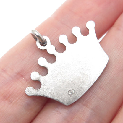 925 Sterling Silver Vintage Enamel CdM Tridenettes Charm Pendant