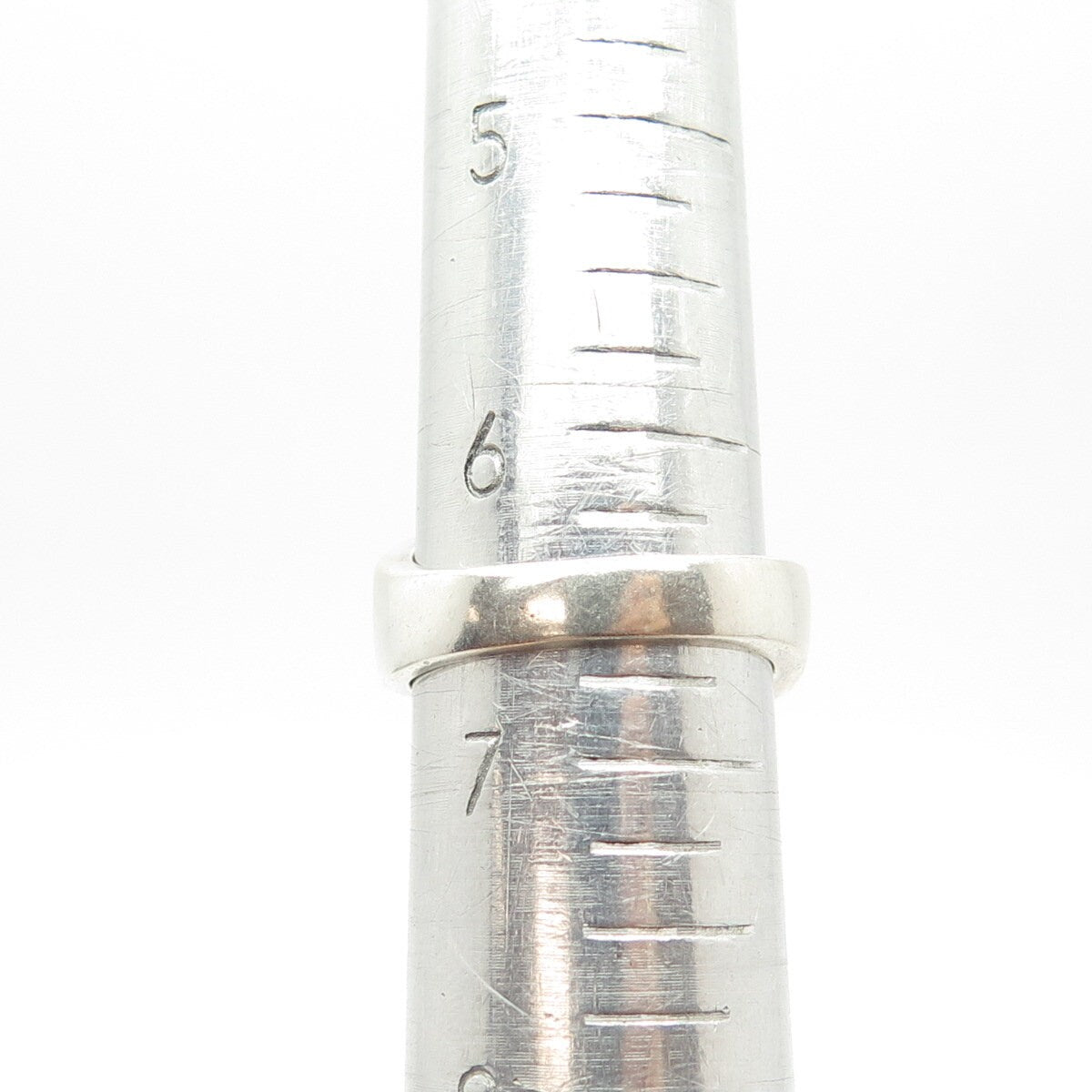 925 Sterling Silver Vintage Mexico Modernist Bypass Ring Size 6.5