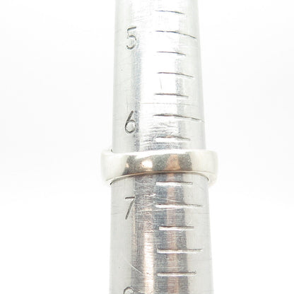 925 Sterling Silver Vintage Mexico Modernist Bypass Ring Size 6.5
