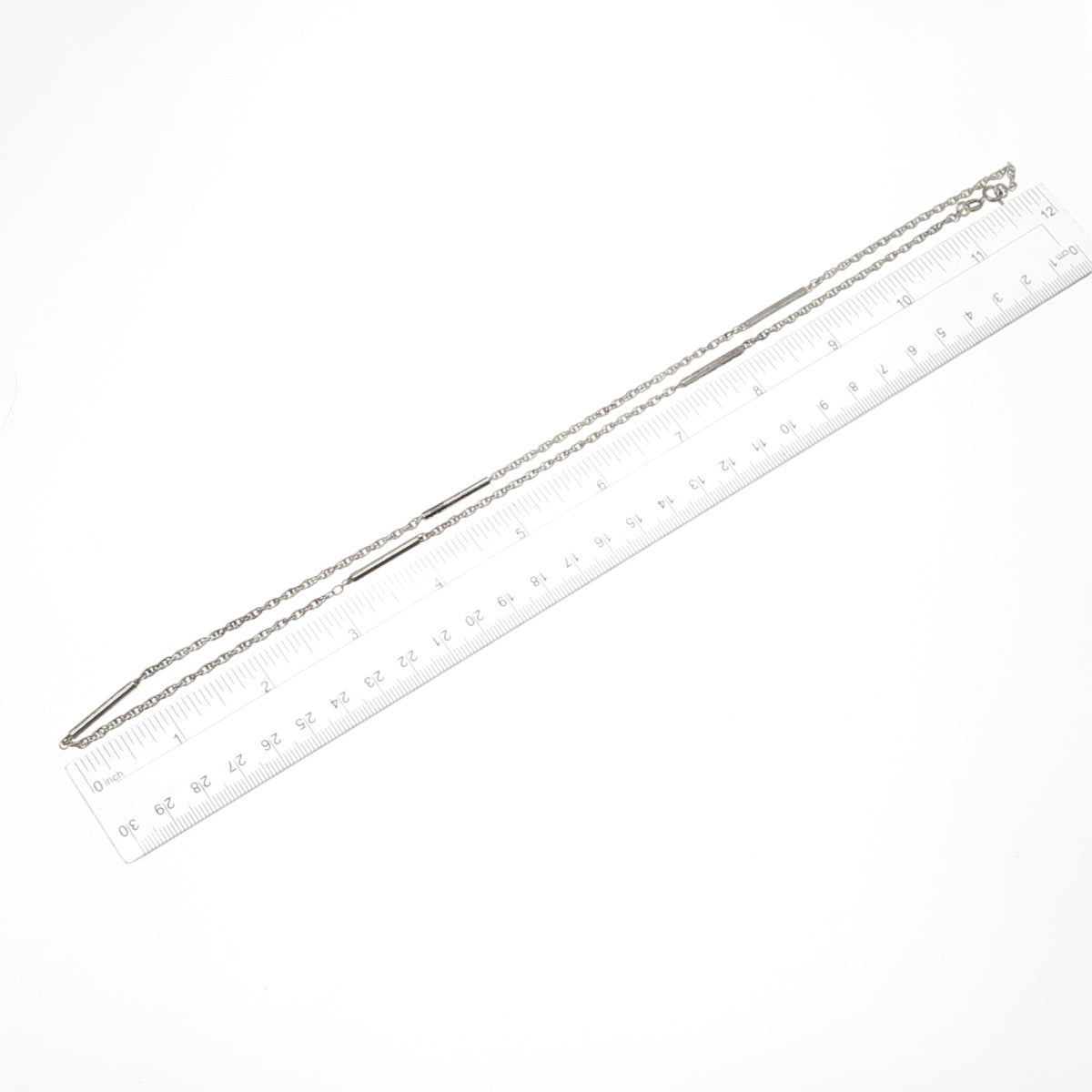 925 Sterling Silver Vintage Italy Bar Singapore Chain Necklace 24"