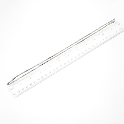 925 Sterling Silver Vintage Italy Bar Singapore Chain Necklace 24"