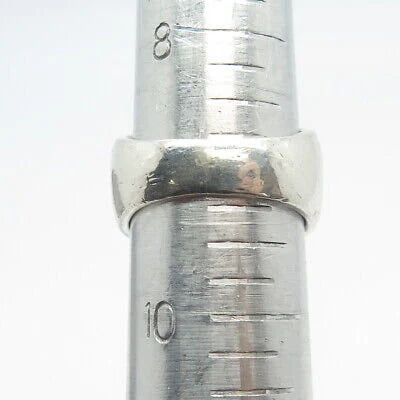 925 Sterling Silver Vintage Modernist Cross Ring Size 9.25