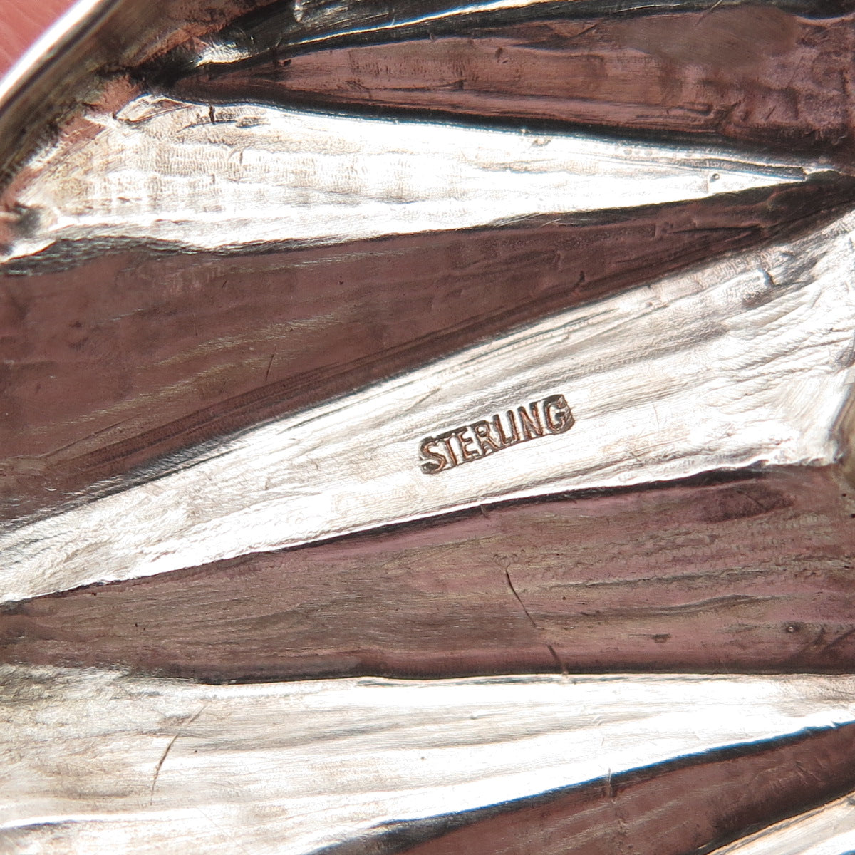 925 Sterling Silver Vintage Modernist Heart Slide Pendant