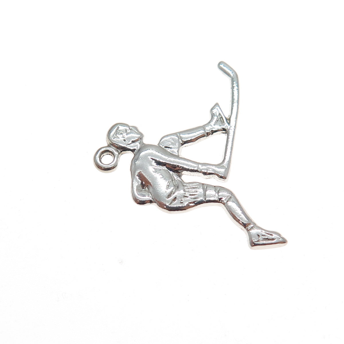 RQC REMBRANDT 925 Sterling Silver Vintage Hockey Player Charm Pendant