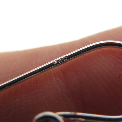 925 Sterling Silver Heart Teardrop Dangle Earrings