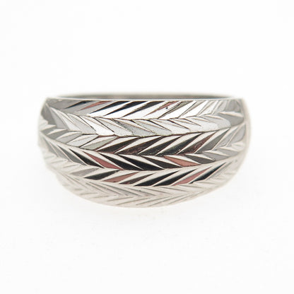 Milor 925 Sterling Silver Italy Arrow Link Ring Size 7