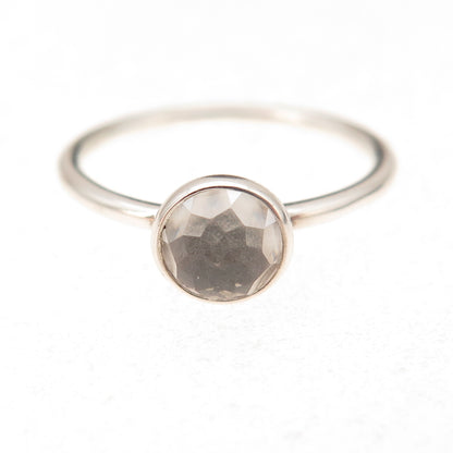 Pandora 925 Sterling Silver Clear Crystal April Birthstone Droplet Ring Size 7