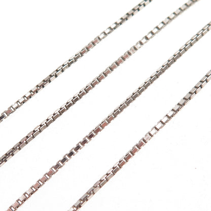 925 Sterling Silver Italy Box Chain Necklace 16"