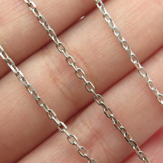 925 Sterling Silver Vintage Italy Cable Chain Necklace 20"