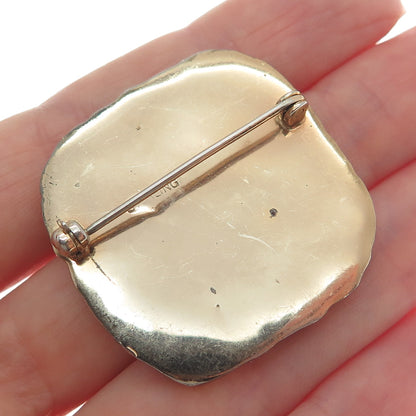 925 Sterling Silver Gold Plated Vintage Historical Ethnic Figure Pin Brooch
