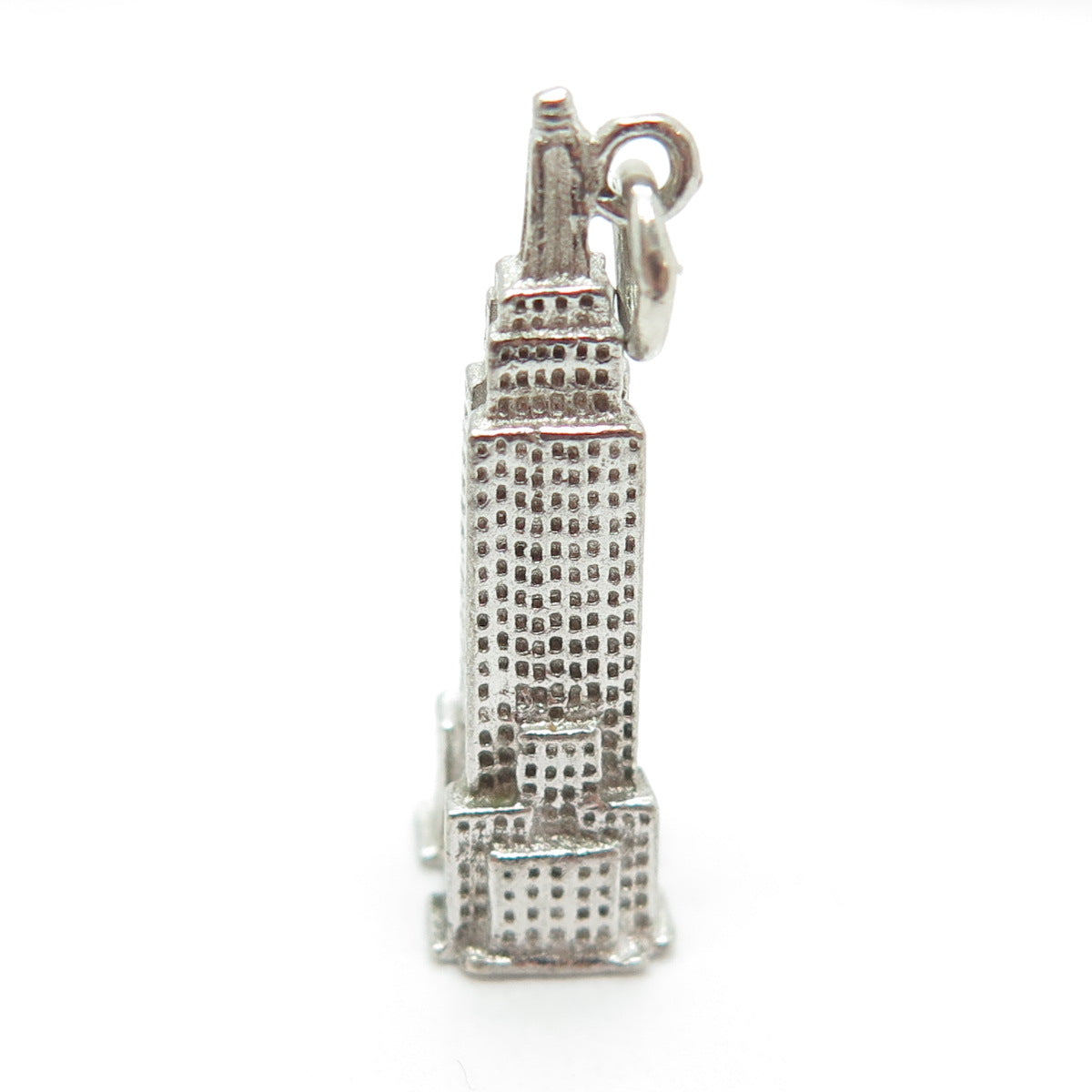 925 Sterling Silver Vintage Empire State Building 3D Charm Pendant