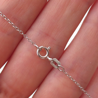 Nicky Butler 925 Sterling Enamel & C Z Ladybug Floral Cable Chain Necklace 18"