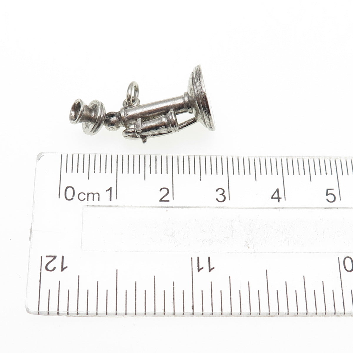 WELLS 925 Sterling Silver Vintage Retro Candlestick Phone 3D Charm Pendant